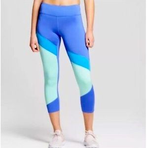JOY LAB Blue Hues Color-block Leggings NWOT Sz Small